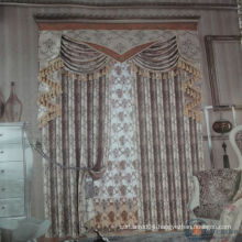 100% polyester royal & embroidered luxury new fabric curtain